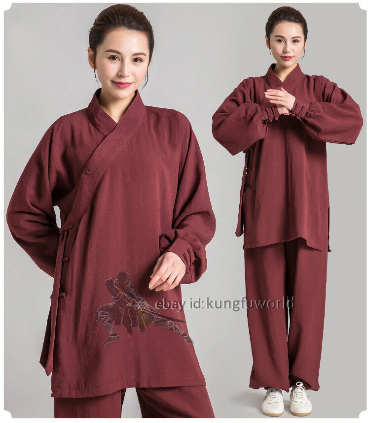 25 Colors Wudang Taoist Robe Kung fu Suit Shaolin Tai Chi Uniform Wushu Clothes 07FC0E-D4 - KOEEK