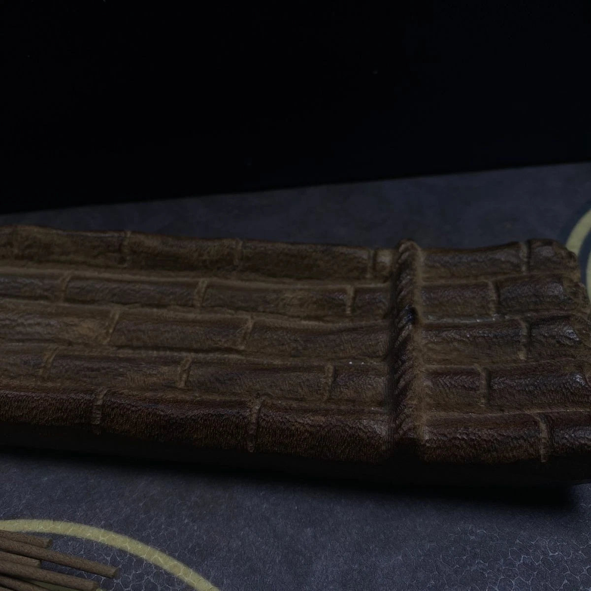 20cm Vietnamese Agarwood Jiang Taigong Fishing Incense Holder Figurine 07FC0E-D4 - KOEEK