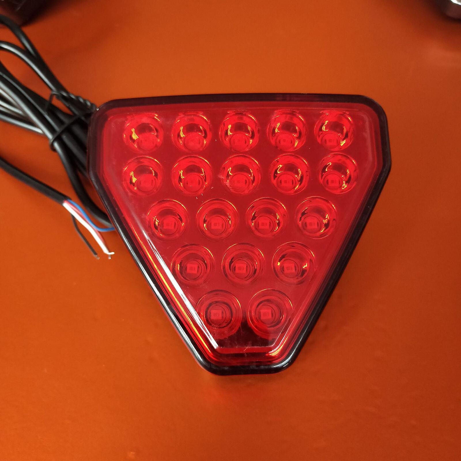 new 12V Flashing Blink Brake Tail Light LED Safety Warning Triangle 3rd Strobe Red koeek - KOEEK