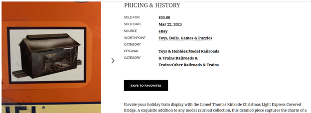 LIONEL TK CHRISTMAS LIGHT EXPRESS ILLUMINATED COVERED BRIDGE O GAUGE 2429160 LIONEL - KOEEK