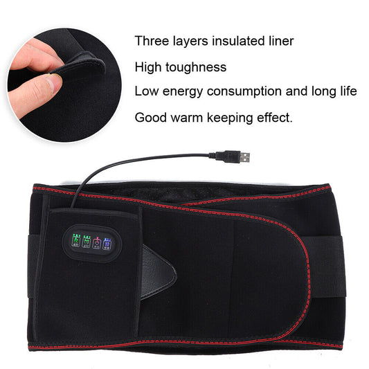 new Waistband Massage Waist Warming Belt (4 Button Charging Type) HGF koeek - KOEEK