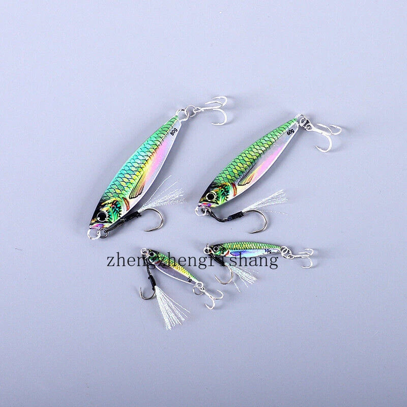 6PCS Metal Jigs Offshore Micro Butterfly Fishing Lure For Tuna Snapper 7g -80g 07FC0E-D4 - KOEEK
