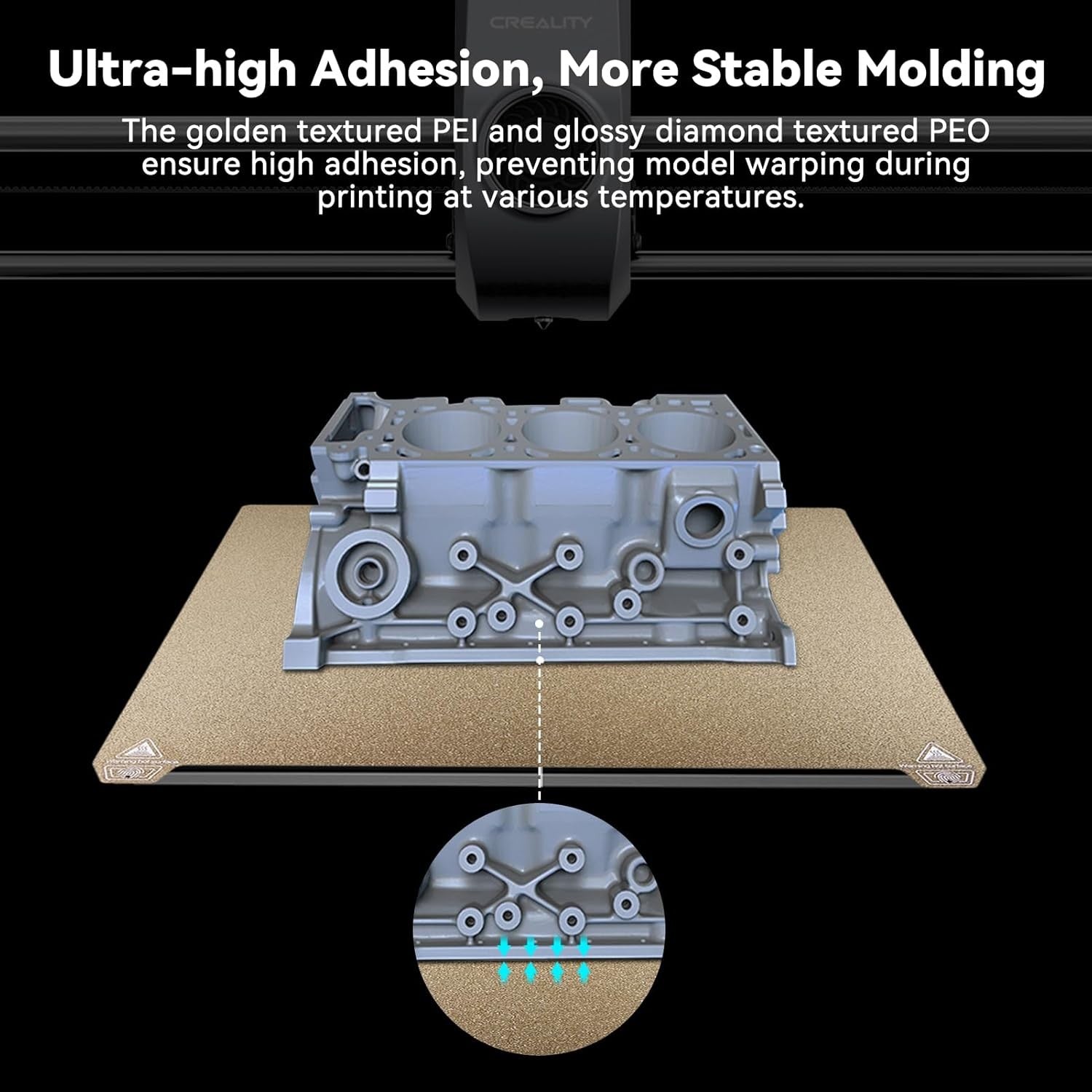 new Ender 3 /Pro/V2/Neo PEO PEI Build Plate,Magnetic Print Bed,Holographic... 07FC0E-D4 - KOEEK