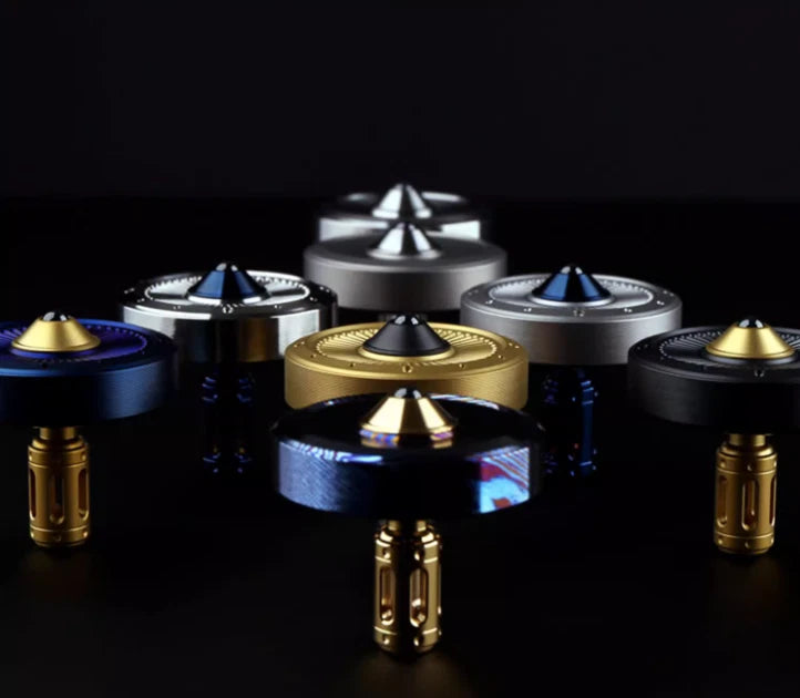 Titanium Hand Twisting Spinning Top Ceramic Bead Desktop Fidget Spinner Toy 07FC0E-D4 - KOEEK