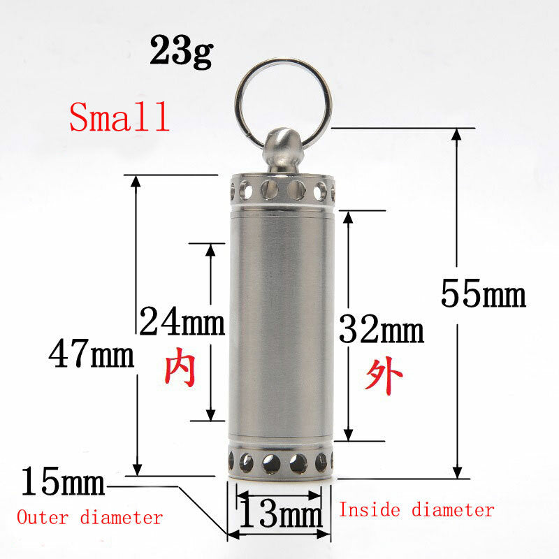 Solid Metal Outdoor Camping Survival EDC Multi Tool Waterproof Medicine Pill Box 07FC0E-D4 - KOEEK