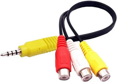new Video AV Component Adapter Cable Replacement for TCL TV, 3 Red,White,Yellow 07FC0E-D4 - KOEEK