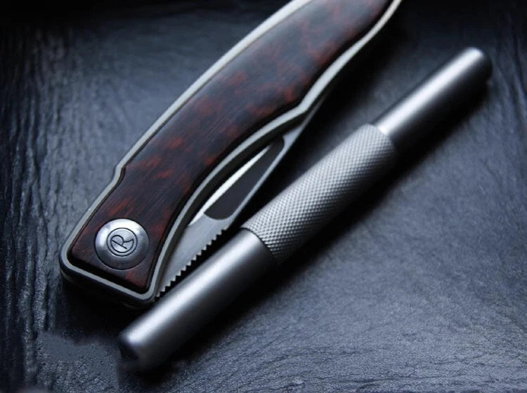 Frosted Titanium Alloy Snuff Pipe Snuff Tube Snuff Straw Snuff Snorkel EDC Tool 07FC0E-D4 - KOEEK