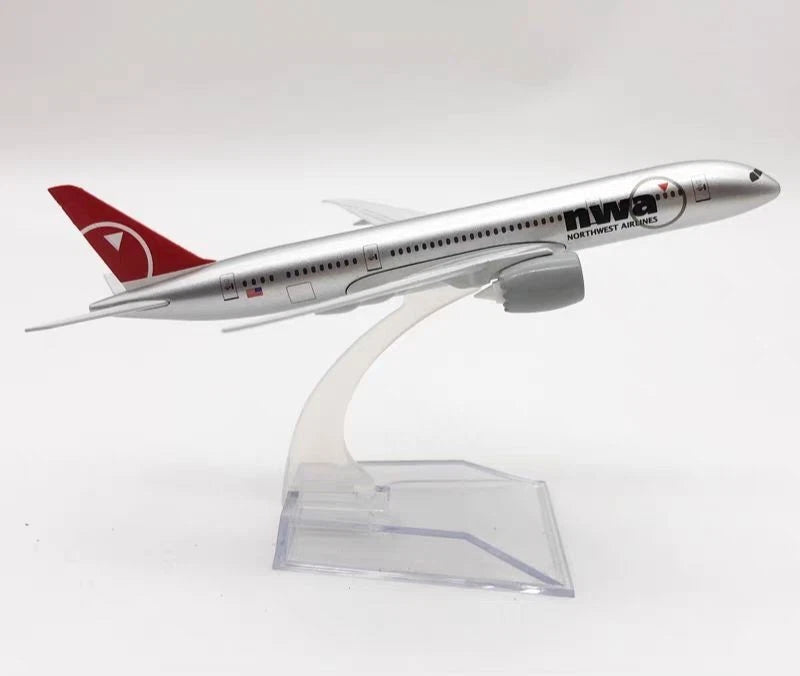 Northwest Airlines B787 Solid Alloy Aircraft Model Boeing 787 Passenger Plane 07FC0E-D4 - KOEEK