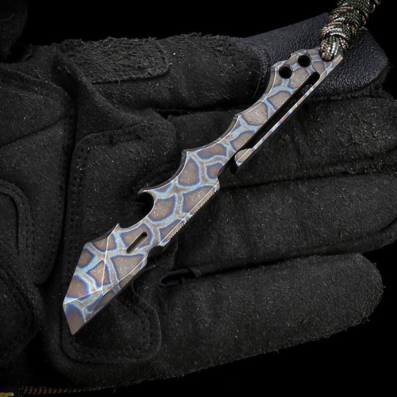 EDC Titanium Alloy Pocket Outdoor Multi Tools Pry Bar Crowbar Opener Cutter Tool 07FC0E-D4 - KOEEK