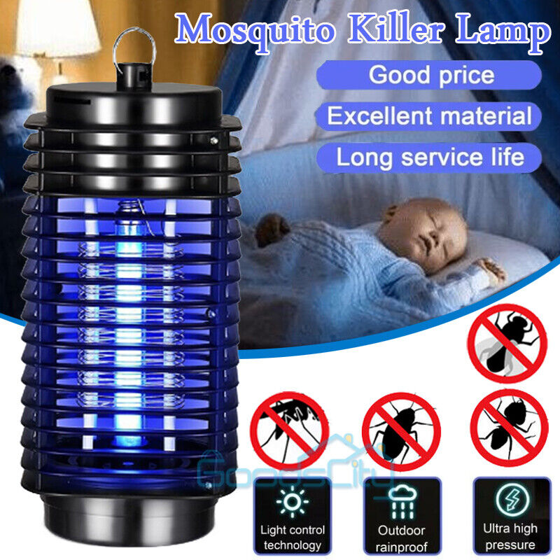 ny 1 ~ 4 STK Elektrisk Mygg Insekt Zapper Fly Bug Killer Trap LED-lampe Skadedyrkontroll