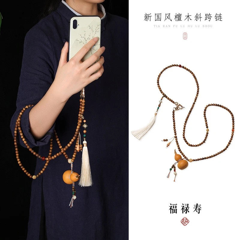 Gourd Chinese Style  Chinese Crossbody Phone Lanyard Anti Lost Phone Strap 07FC0E-D4 - KOEEK