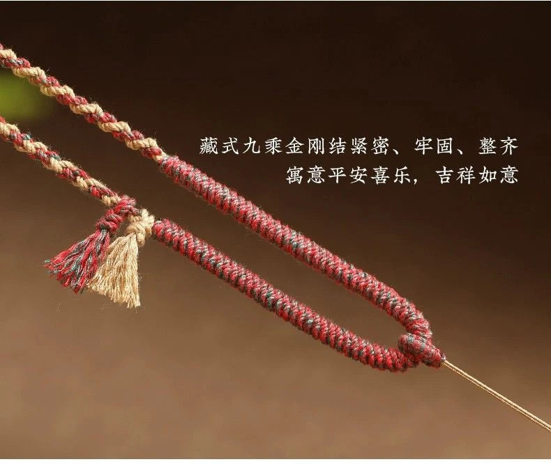 Tibetan Style Handmade Braided Cotton Necklace Cord Pendant String Women 07FC0E-D4 - KOEEK