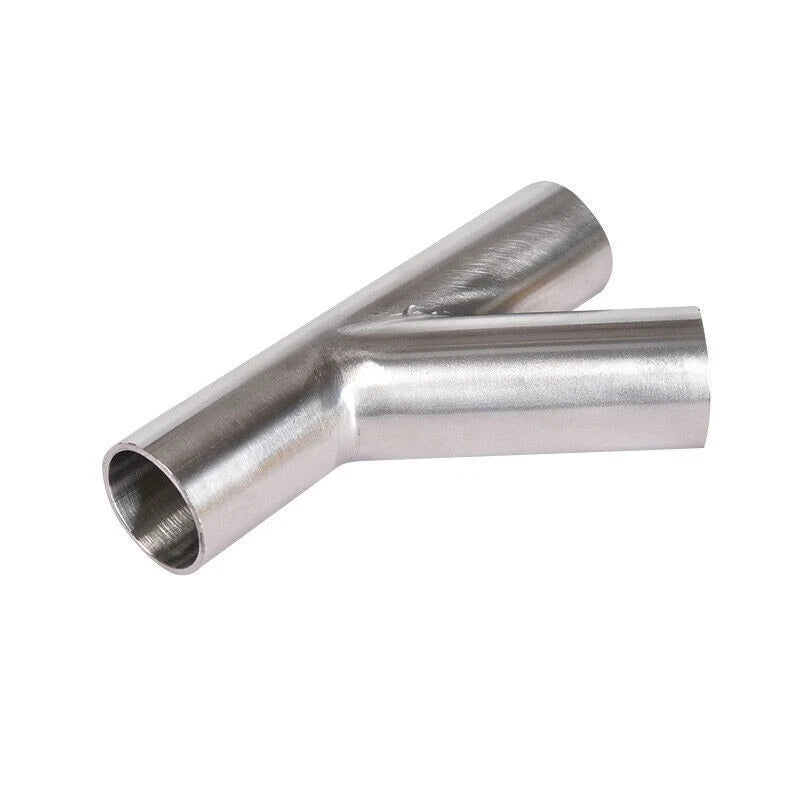 304 Stainless Steel Tee Y Shape Pipe Y-Piece Exhaust Tube Polished 19mm-51mm 07FC0E-D4 - KOEEK