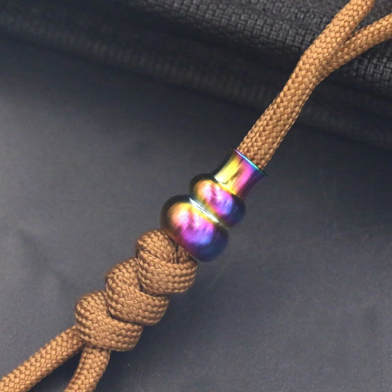 TC4 Titanium Outdoor Key Parachute Cord DIY Tool Lanyard Bead EDC Ornaments 07FC0E-D4 - KOEEK