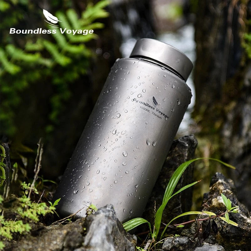 1L Titanium Bottle Leakproof Single-layer Sport Water Bottle 750ml Pot Cup 07FC0E-D4 - KOEEK