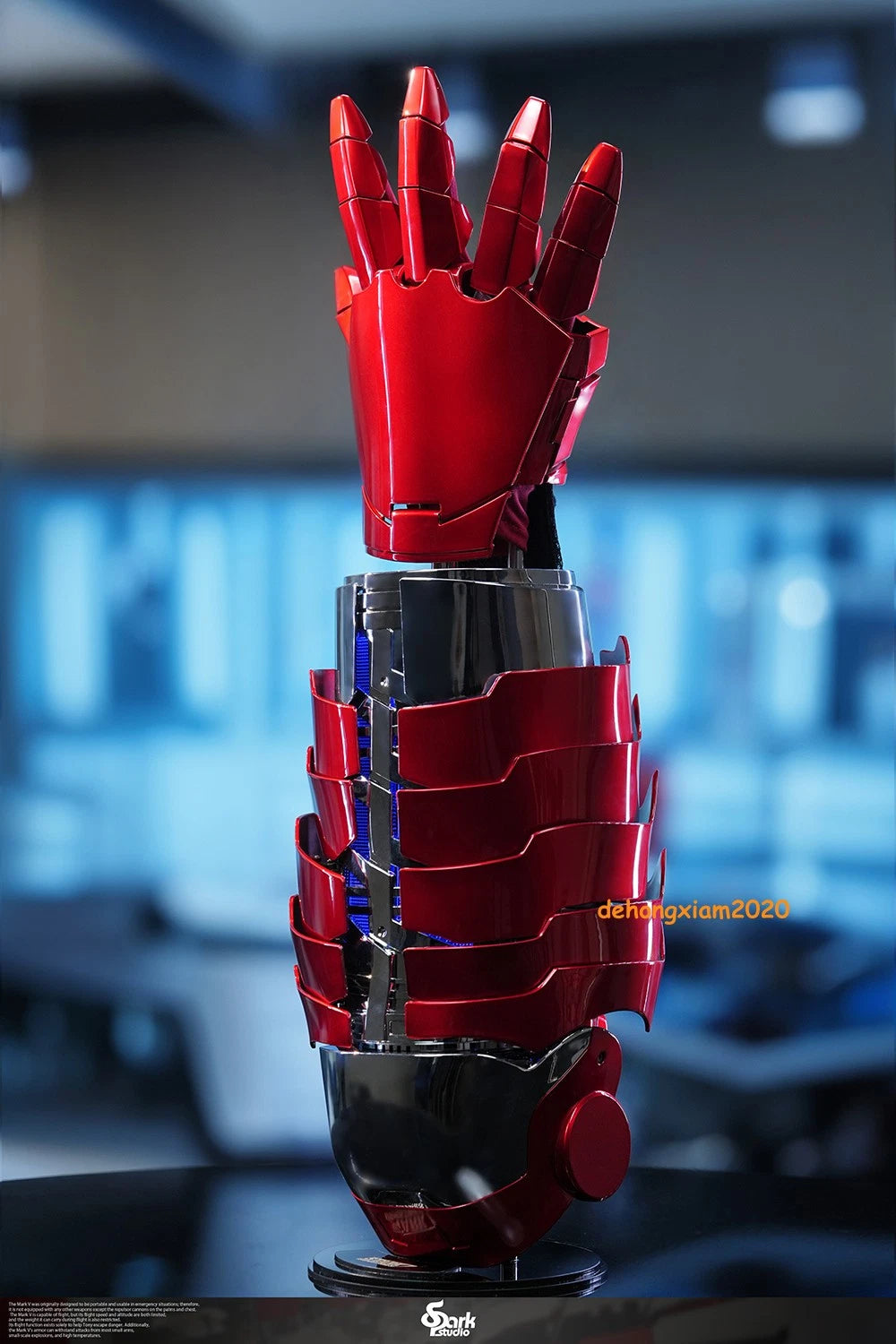 Iron Man MK5 Right Arm Gloves Armor 1:1 Wearable Voice Touch Remote Control Prop 07FC0E-D4 - KOEEK