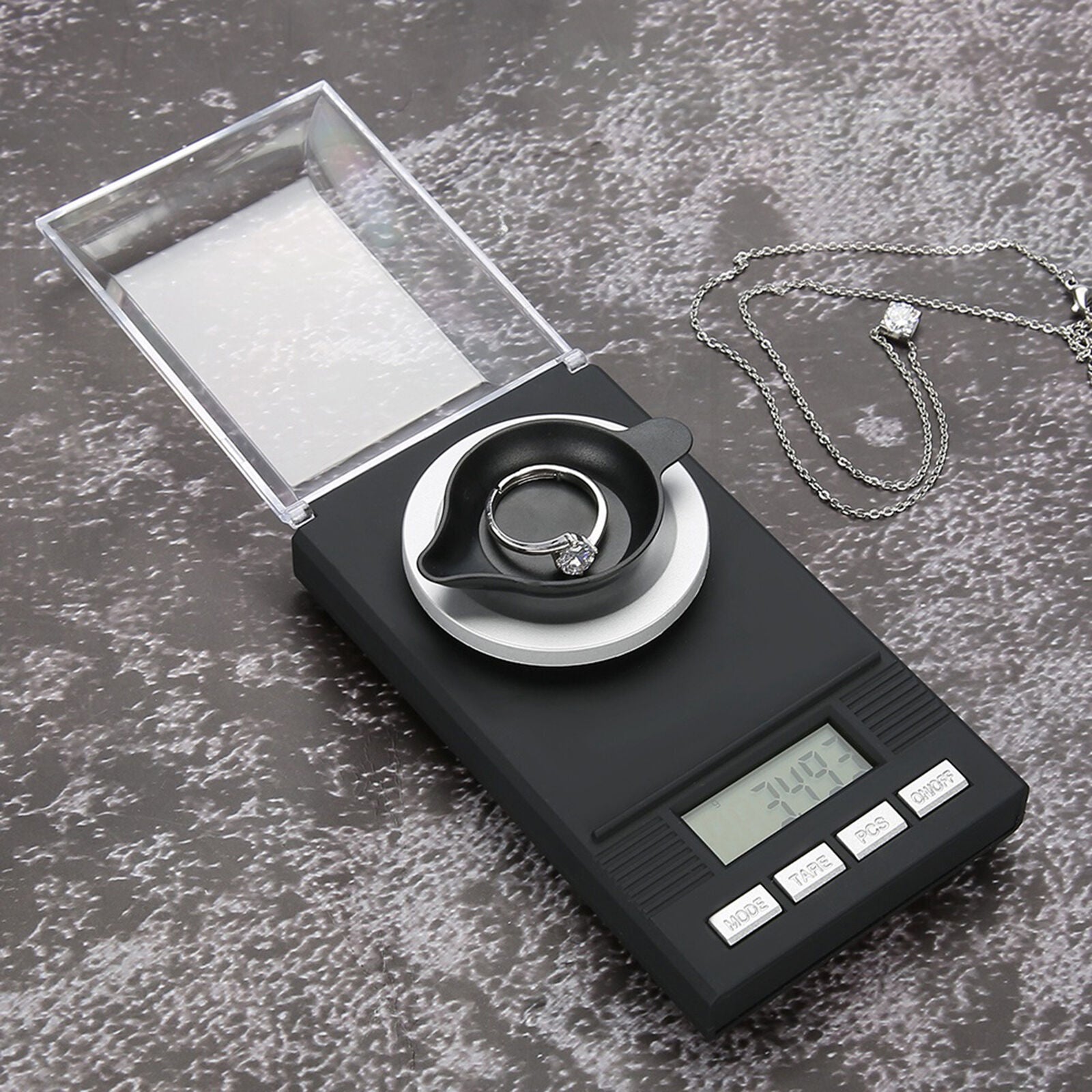 new Mini Portable High Accuracy 0.001g Pocket Jewelry Scale With LED Digital Dis Cus koeek - KOEEK