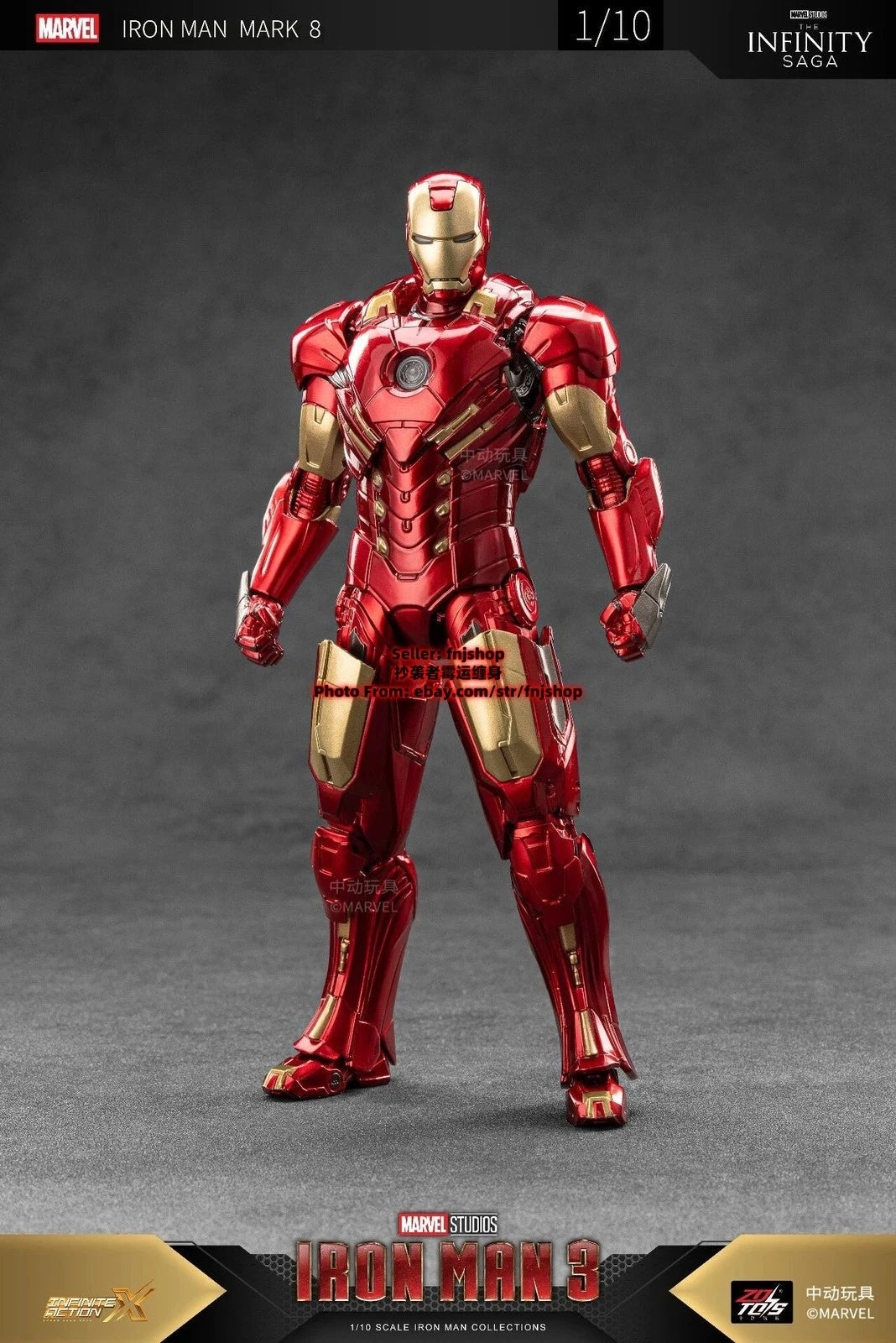 Hot- ZD TOYS Iron Man 3 Series MK8 Mark8 1/10 Action Figure Boxed IN STOCK ZD_TOYS - KOEEK