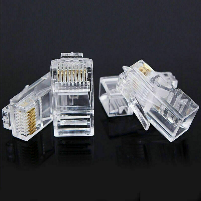 100 stücke RJ45 Modularstecker CAT5 CAT5E 8P8C Netzwerkkabel LAN-Anschluss Endstecker