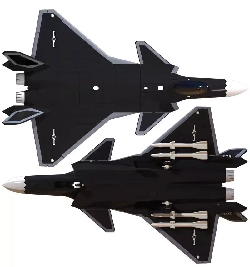 1/72 PLA J-20A Military Parade Fighter Plastic Painted Unassembled Toy Model 07FC0E-D4 - KOEEK