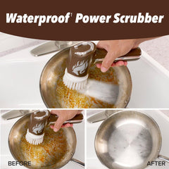 new Horsepower Scrubber, Waterproof, Electric Power, Spins 350 RPM, 5 Brush Red 07FC0E-D4 - KOEEK