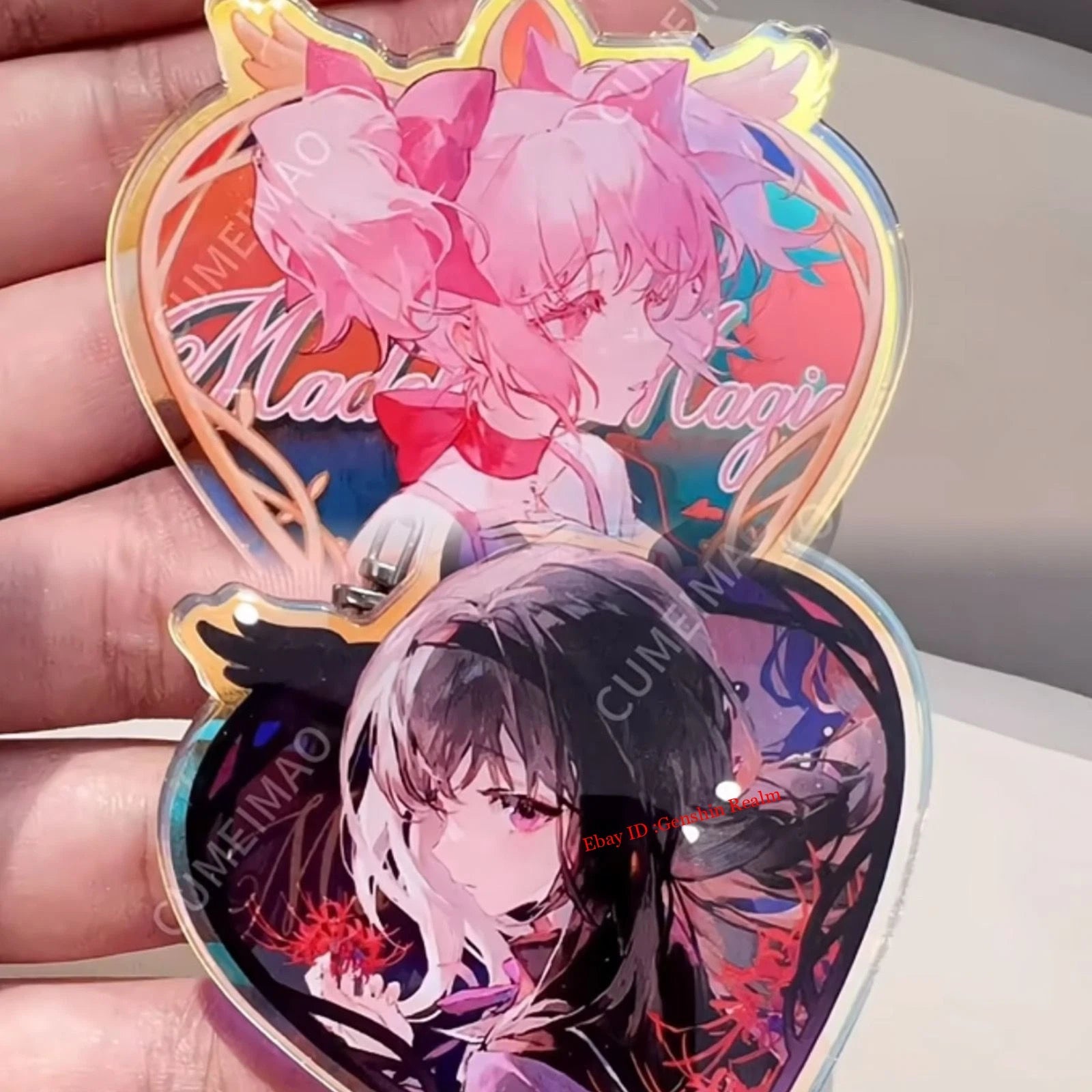 2PC Anime Puella Magi Madoka Magica Acrylic Keychain Decor Backpack Pendant Gift 07FC0E-D4 - KOEEK