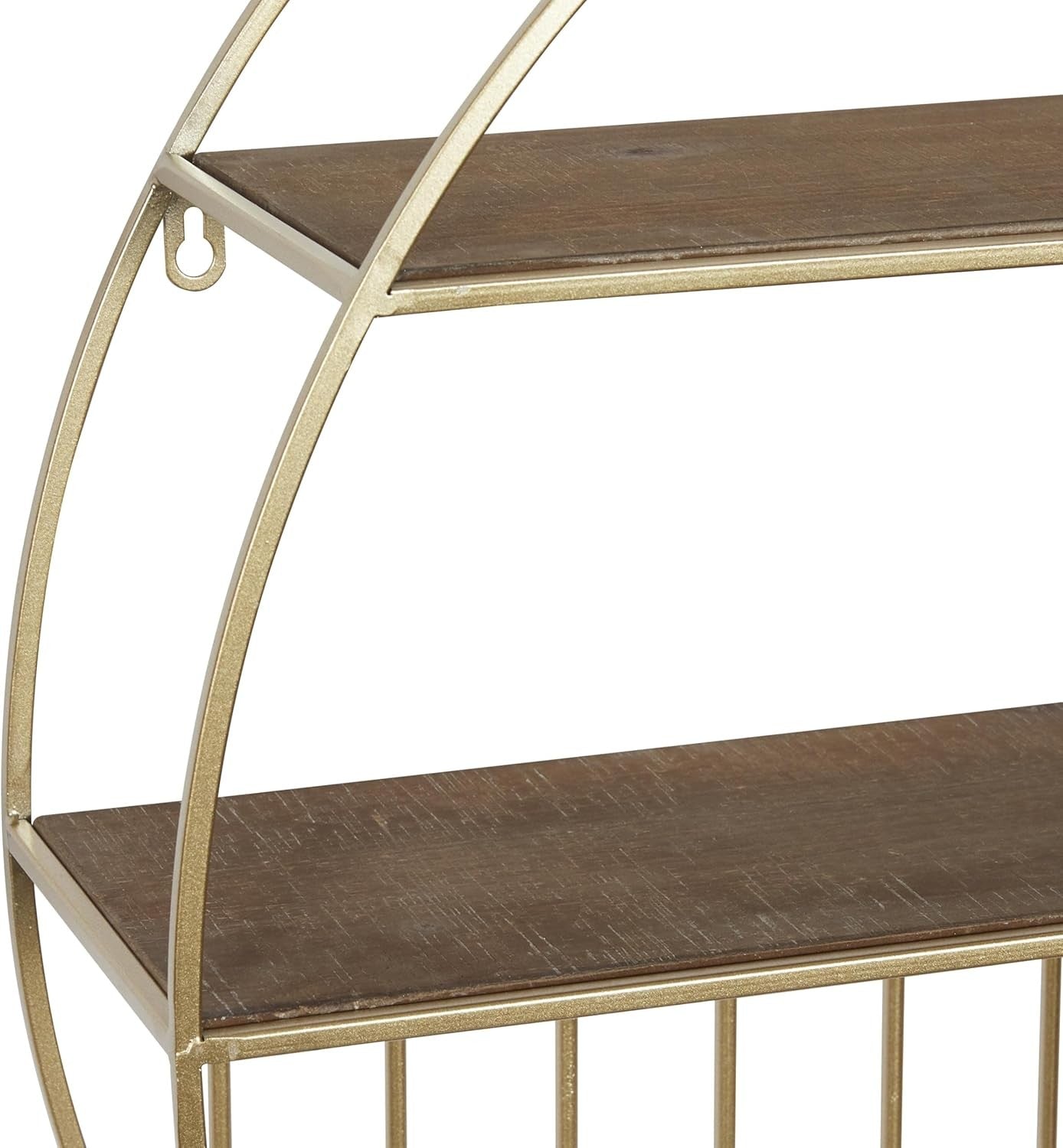 new Deco 79 Metal Geometric Wall Shelf Circle with 3 Wood Shelves and LARGE SIZE DECO 79 - KOEEK