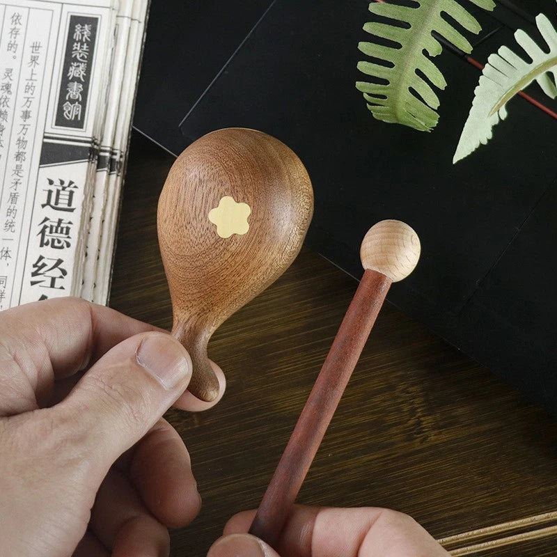 4.3x4.1x7.8cm Wooden Mokugyo Percussion Instrument Carved Wood Meditation Decor 07FC0E-D4 - KOEEK