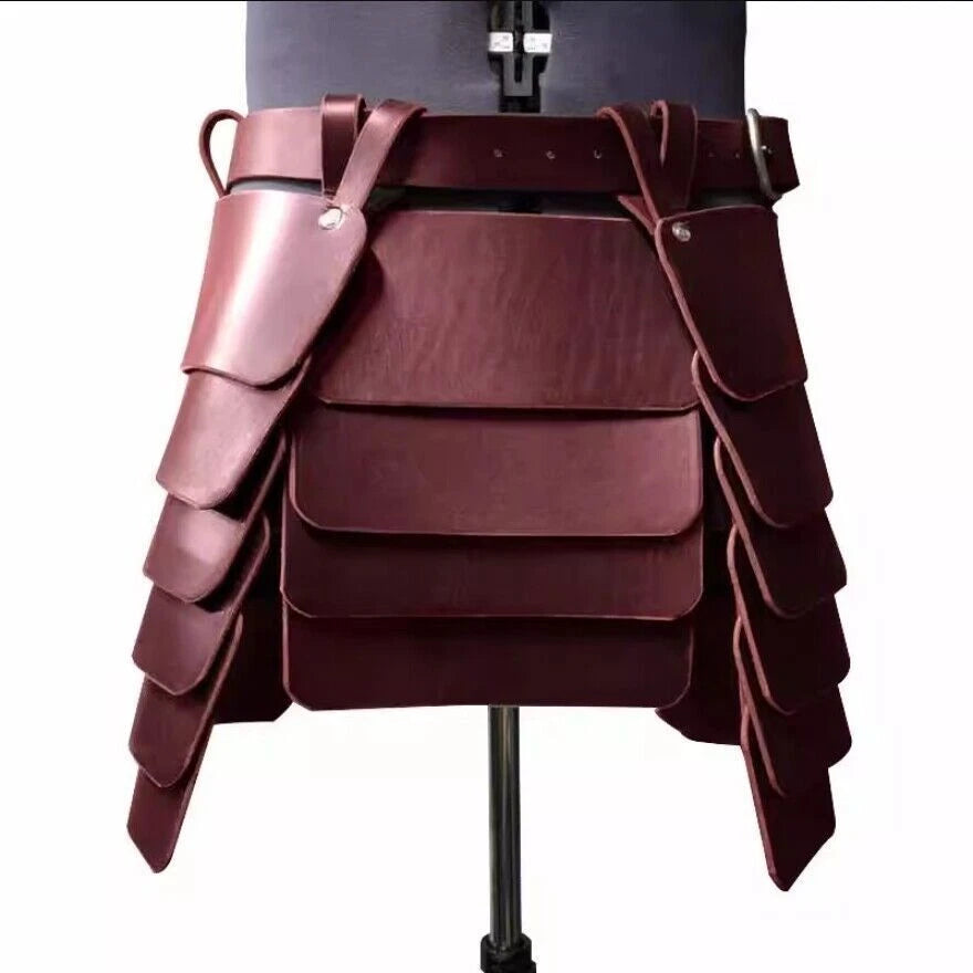 Medieval Viking Knight Leg Armor Leather Tassets Belt  Renaissance LARP Skirt 07FC0E-D4 - KOEEK