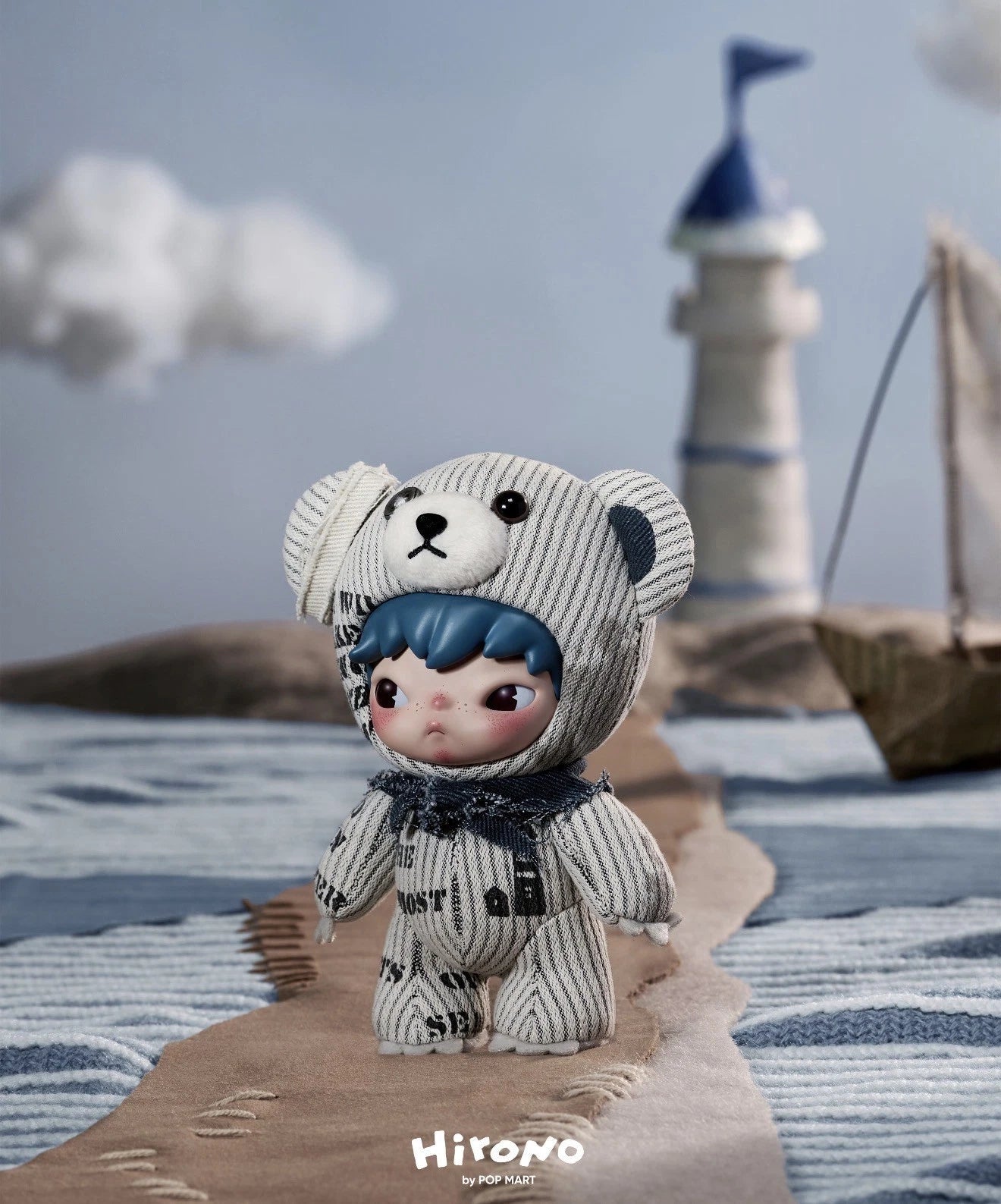 Authentic POP MART Hirono Freedom Island Plush Doll Pendant Toy 18cm Gift 07FC0E-D4 - KOEEK