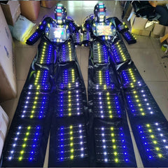 LED Robot Cosplay Costume Illuminated Dance Suit Show Party Clothes Outfit Glow 07FC0E-D4 - KOEEK
