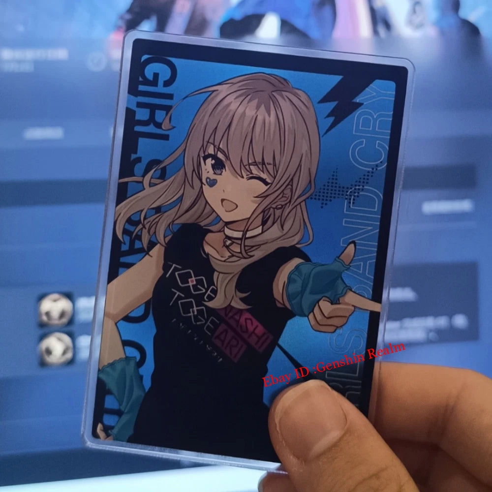 Anime GIRLS BAND CRY KAWARAGI MOMOKA Acrylic Card Collection Decor Gift 07FC0E-D4 - KOEEK