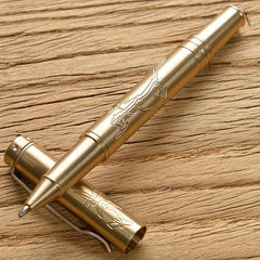 Solid Brass Ball Pen Signature Pen Perfect for Outdoor Pocket Office Stationery 07FC0E-D4 - KOEEK