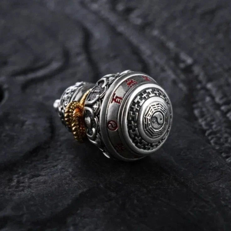 Taoist Taiji Bagua Gourd Pendant Necklace Chinese Style Vintage Amulet 07FC0E-D4 - KOEEK
