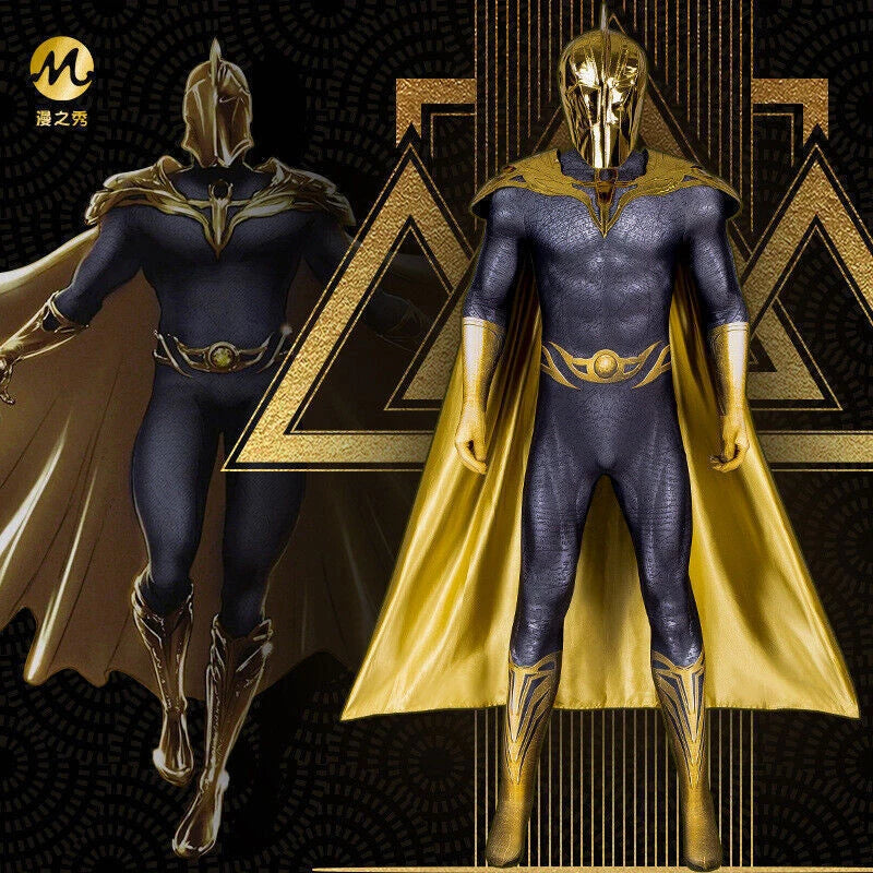 Black Adam Doctor Fate Cosplay Bodysuit Cloak Costume Outfits Men Halloween Suit 07FC0E-D4 - KOEEK