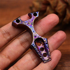 Outdoor Handmade Titanium Pry Bar Crowbar Bottle Opener Pocket Multi EDC Tool 07FC0E-D4 - KOEEK