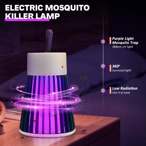 ny Mosquitos Exterminador De Insectos Electrico Mata Lampara Moscas Trampa con LED