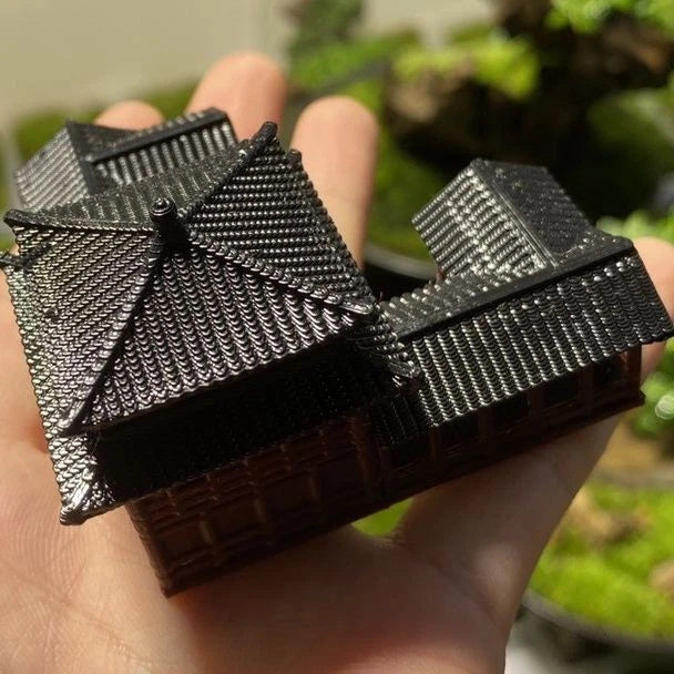 Plastics Chinese Ancient Architectural Model Aquarium Micro Landscape Bonsai 07FC0E-D4 - KOEEK