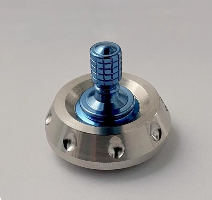 Titanium Stainless Steel Spinning Top Finger Spinner Ceramic bead Fidget EDC Toy 07FC0E-D4 - KOEEK