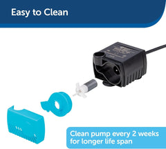new PetSafe Replacement Pump, Submersible, Quiet Operation, 2 Piece Set, Black PETSAFE - KOEEK