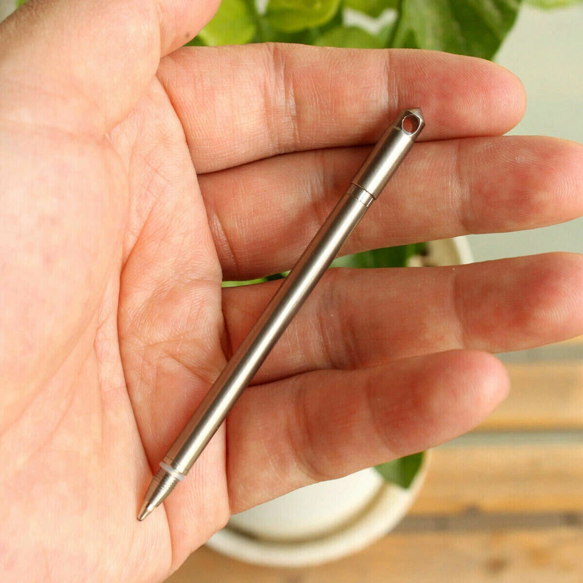 Titanium Mini Pen Key Chain Pendant Ball Pens Ballpoint Pen Outdoor Pocket EDC 07FC0E-D4 - KOEEK
