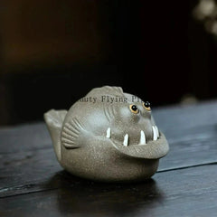 Creative Shark Model Statue Decoration Yixing Purple Clay Tea Pet Crafts 07FC0E-D4 - KOEEK