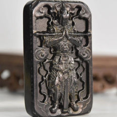 Tibetan Natural Meteorite Vajra Warrior Amulet Hongshan Culture Meteorite 07FC0E-D4 - KOEEK