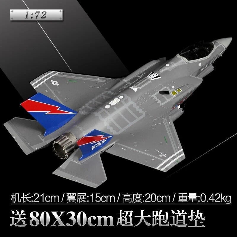 1:72 Military F35A Fighter Model Alloy Simulation Shipboard Aircraft Pendant 07FC0E-D4 - KOEEK
