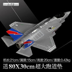 1:72 Military F35A Fighter Model Alloy Simulation Shipboard Aircraft Pendant 07FC0E-D4 - KOEEK