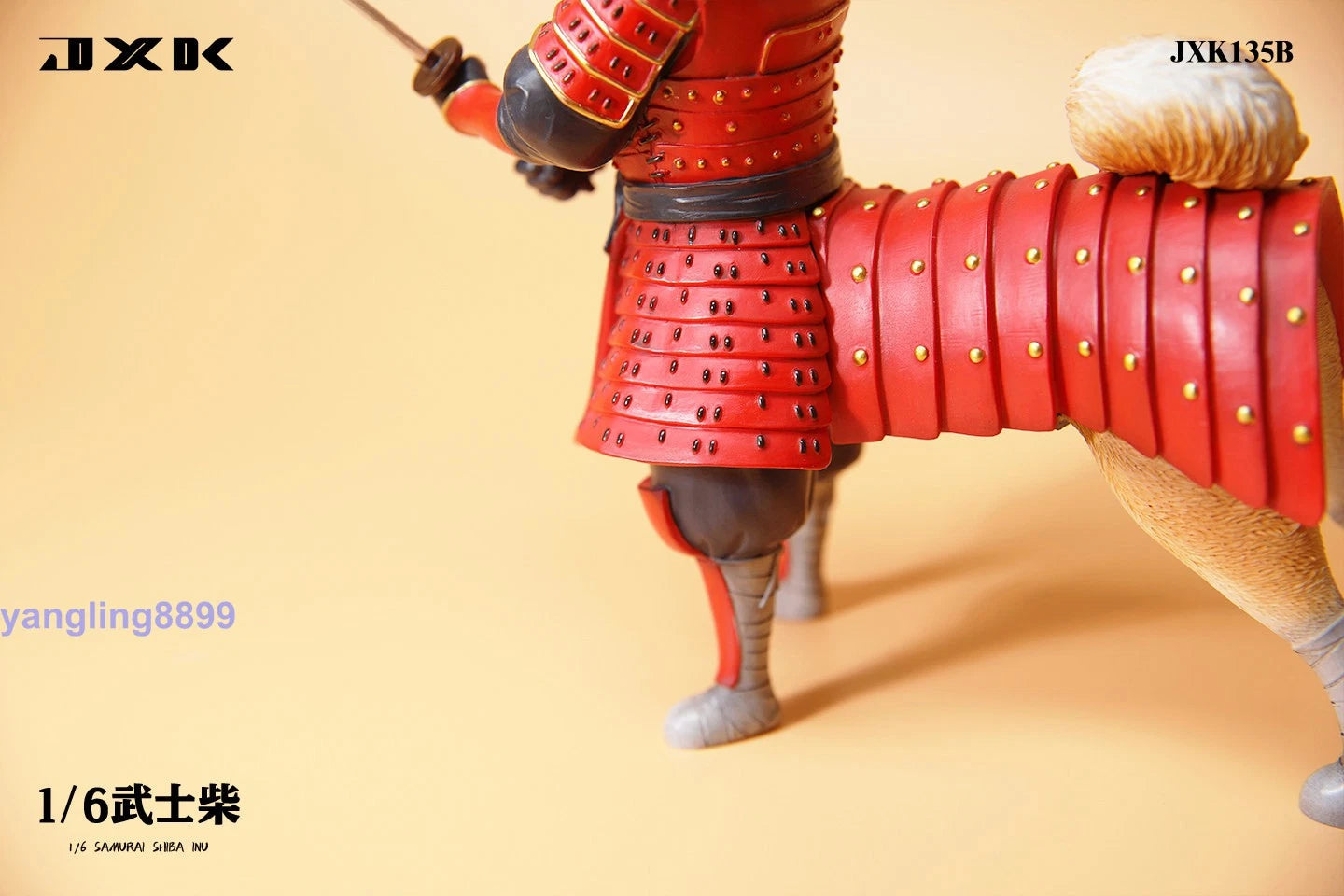 JXK 1/6 Samurai Shiba Inu Animal Model Resin Statue Toy Figure Collect Decor JXK - KOEEK