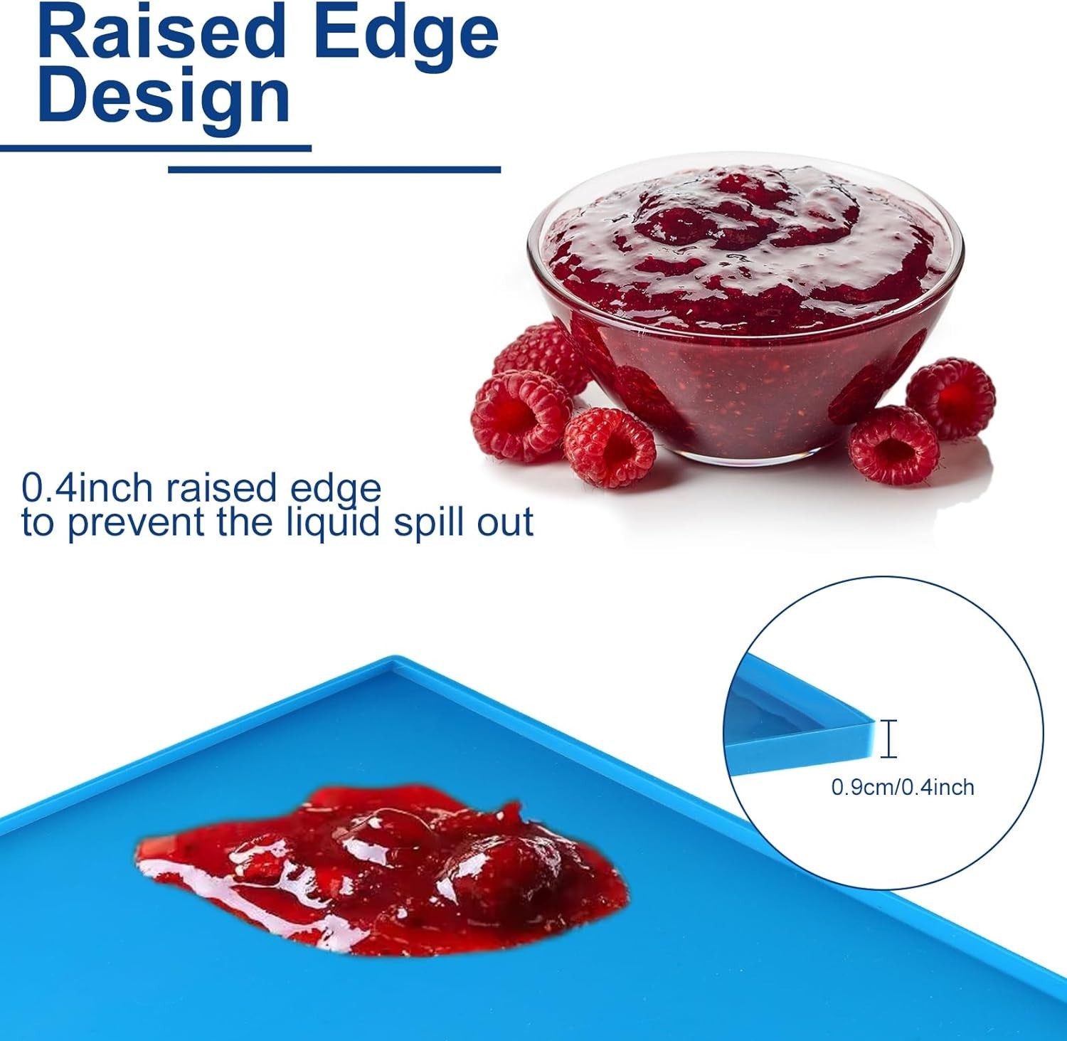 new 8PCS Silicone Dehydrator Trays with Edge Fruit Leather 12 x 10 Blue
