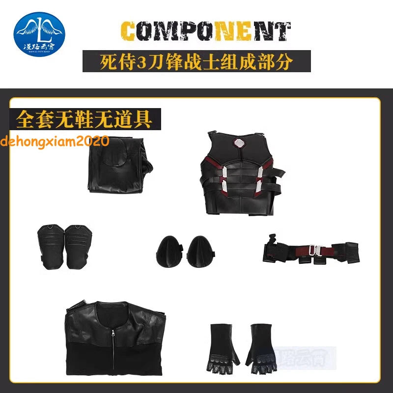 Deadpool 3 Blade Cosplay Costume Outfits Men Vest Pants Shoes Full Set Halloween 07FC0E-D4 - KOEEK