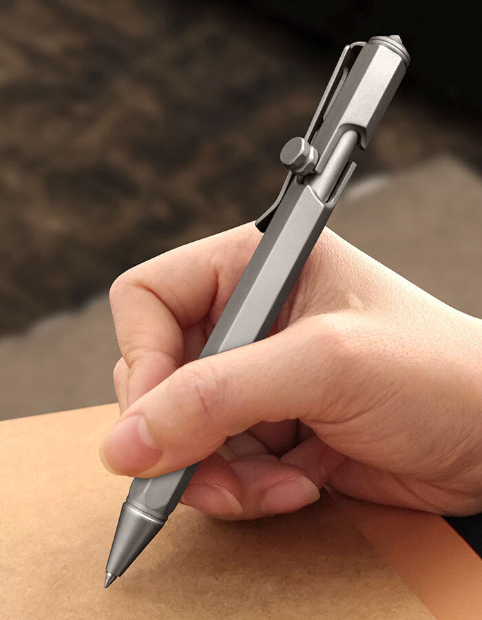 Titanium Alloy Bolt Ballpoint Pen Signature Writing Pen Outdoor Pocket EDC Tools EDC - KOEEK
