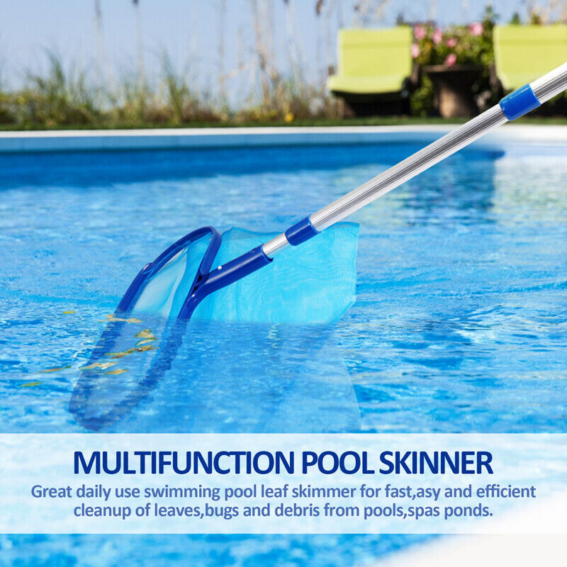 ny Heavy Duty Pool Skimmer Leaf Rake Net Scooper, Rengøring Svømmebassin, Fine Mesh